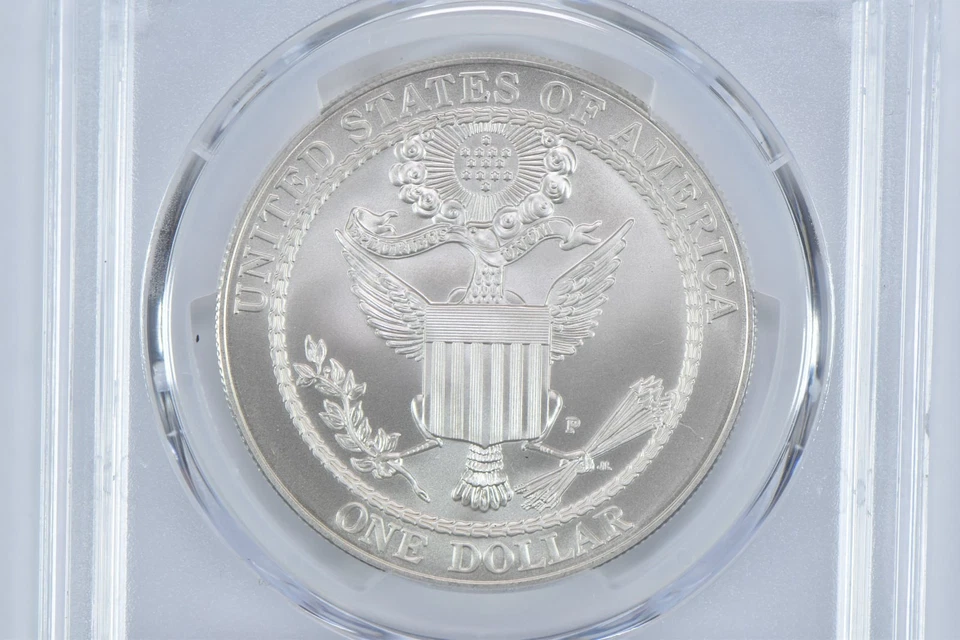 2008-P Bald Eagle Commemorative Dollar MS70 PCGS Blue Label *1373 - Image 4 of 4