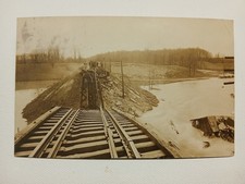 1 Foto Real Antigua Postal Ferrocarril Tren Puente Colapso NY?