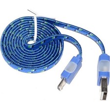 Cavo Dati Led Lace Luminoso Cordino Microusb Blu Per Samsung Halley Evo S5620