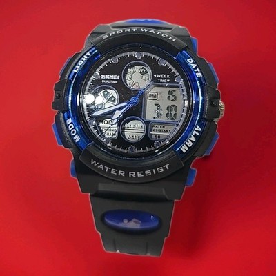 SKMEI 1163 Dual Time Alarm Quartz Analog Digital Men's Watch New Battery