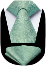 Ties for Men Paisley Tie and Pocket Square Woven Classic Floral Mens Ties Handke