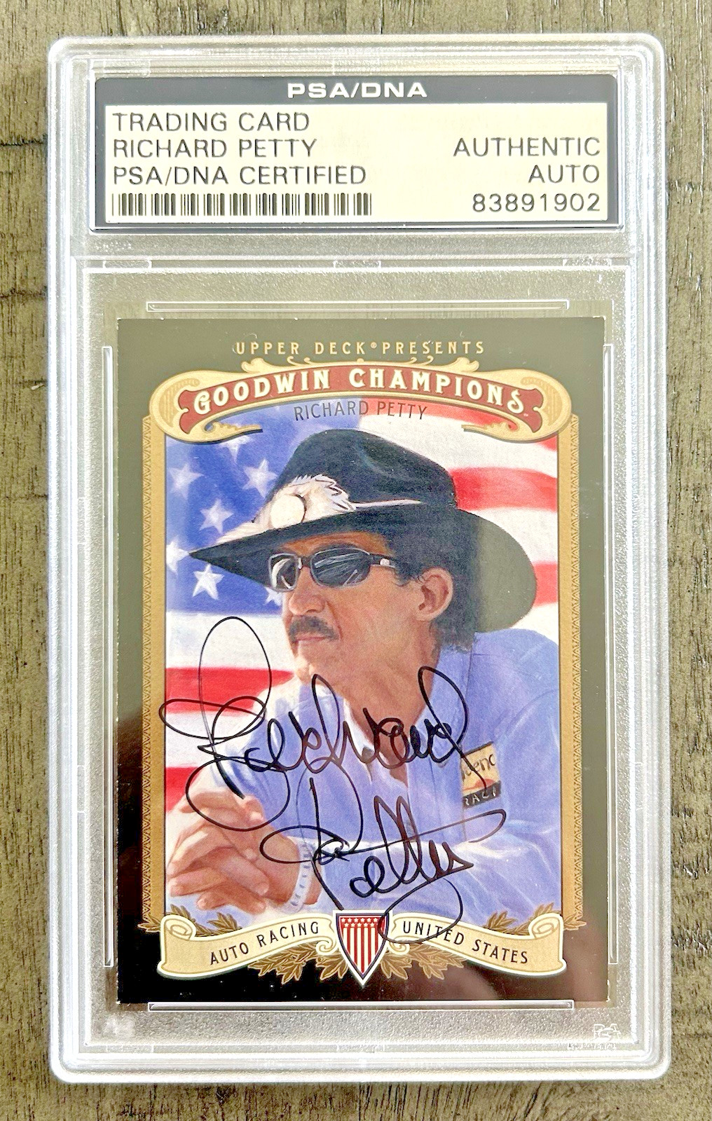 RICHARD PETTY PSA DNA Authentic Signed 2012 Upper Deck Goodwin Champions #62