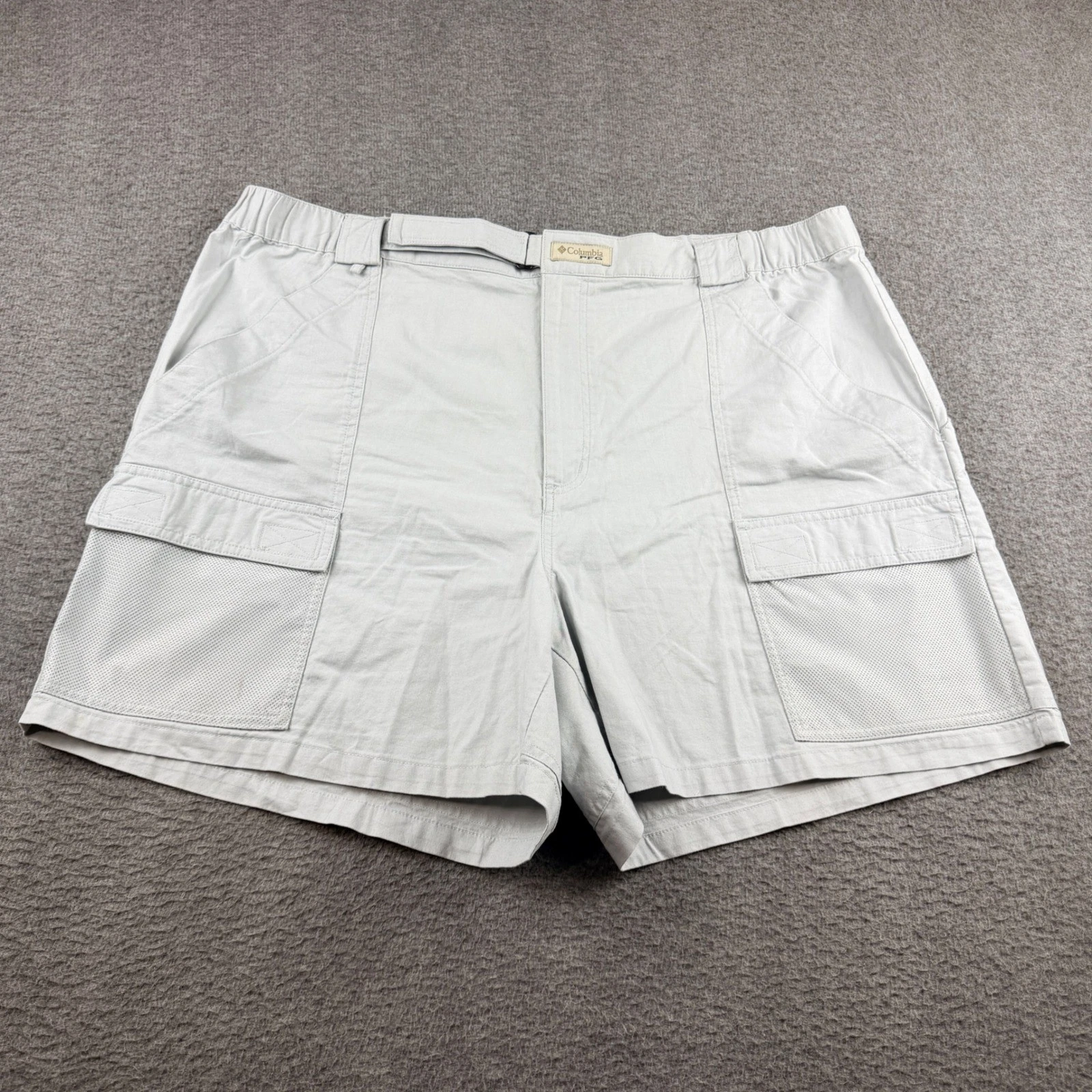 Columbia PFG Cargo Shorts Men's XXL Grey 211 FM 8100 Fishing Outdoor Casual