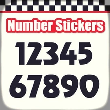 3, 4, 5, 6, 7, 8 inch Black Number Stickers Die Cut Custom 3 Digit 3 pcs 1124S