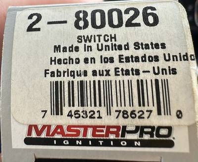 #ad Master Pro Ignition 3Terminal Oil Switch $55.00