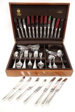 113x Pcs Vtg ARTHUR PRICE 18/10 Stainless Beaded CUTLERY SET For 8x CASED - N35