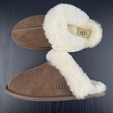 UGG Women's Scuffette II UGG Suede Upper Wool Slippers - Espresso