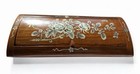 Vintage Vietnam Rosewood And Floral Mother Of Pearl Inlay Pencil Box — photo 1