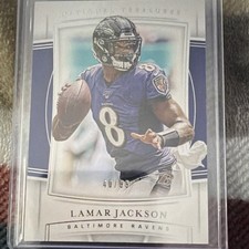 2019 Panini National Treasures Lamar Jackson #9 Serial #/99 Ravens Football