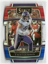2021 Panini Select #95 Zach Davidson Red and Blue Prizm Die Cut