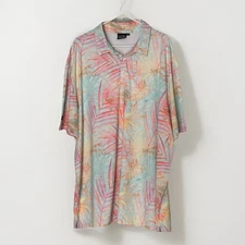 Sunday Swagger Polo Shirt Mens 3XL Pink Palm Tree Golf Performance Stretch