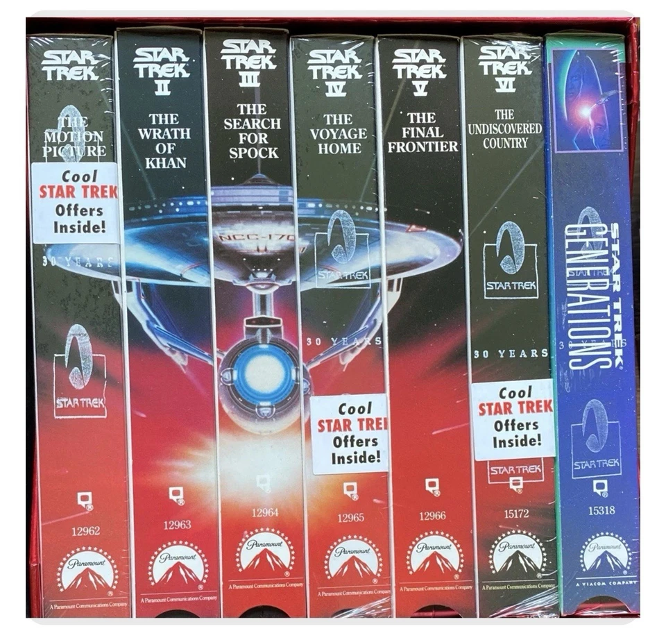 Star Trek The Seven Screen Voyages VHS 1996 7-Tape Set - Image 2 of 3