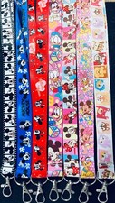 Lot 10pcs cartoon mickey minnie mix Lanyard Mobile Phone ID Card KeyChain Holder