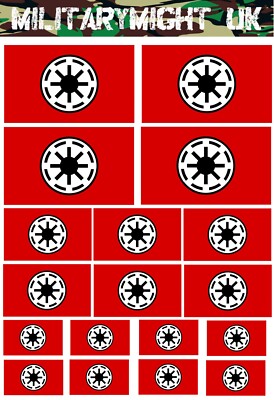 1/18 1/16 3,75'' FIGUREN SCALE STAR WARS GALACTIC REPUBLIC FLAGS DIORAMA DECALS