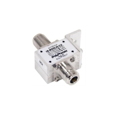 PolyPhaser IS-B50LN-C2 Type N F/F Bulkhead Coaxial RF Surge Protector 1.5kW