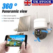 360° Security Camera PTZ WiFi IP Solar Powered Energy CCTV Home Outdoor Wireless