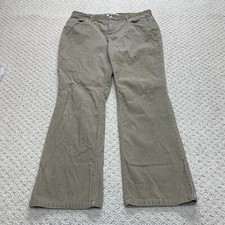 Tommy Hilfiger Corduroy Bootcut Jeans Womens 16 Brown High Rise 36x29.5 Pants