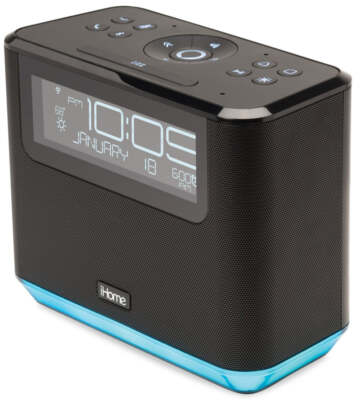 iHome iAVS16 Bluetooth Alarm Clock System with Alexa Voice