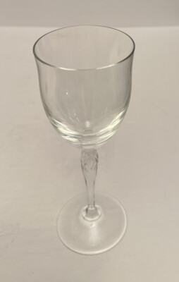 Mikasa Spring Petals Clear Optic Crystal Wine Water Glass Goblet