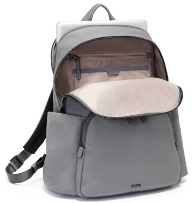 TUMI Voyageur Leather Backpack-Grey TUMI Voyageur Leather: Halle Leather Backpack Grey - Valiram  main image 3