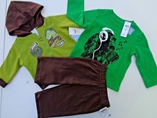 NEW Lot Baby Boys Clothes Gap Tee T-shirt Hoodie Pants 6-12 M Rock Boot Camp