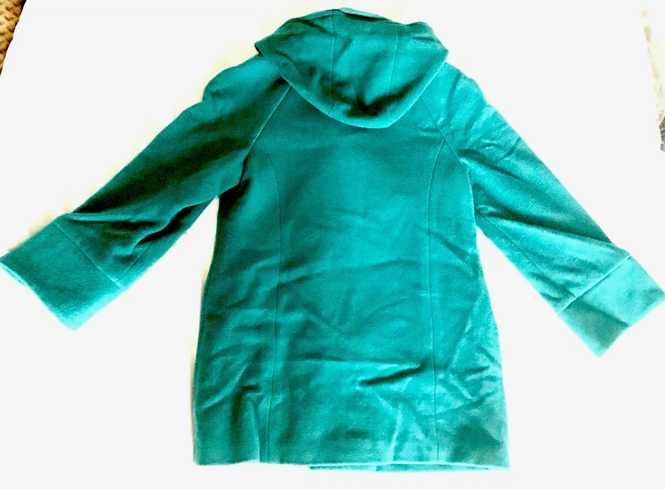 Chadwicks 羊毛臀部 lenght 连帽拖曳外套 绿色 尺寸 2P 全新带标签 — 第 4/4 张图片