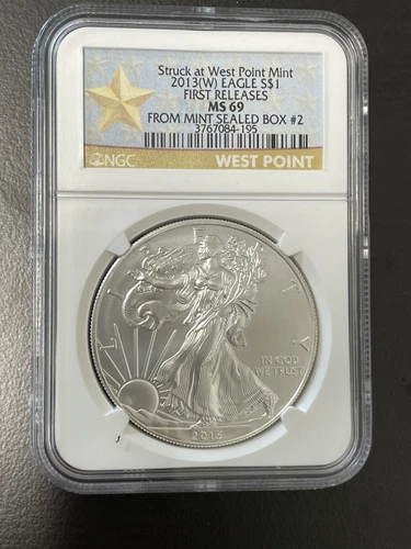 2013 W NGC Grade MS69 First Releases American Silver Eagle MINT SEALED BOX #2 37