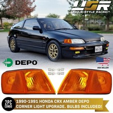 Depo Jdm Amber Front Corner Lights For 1990-1991 Honda Crx Cr-x - Us Spec New