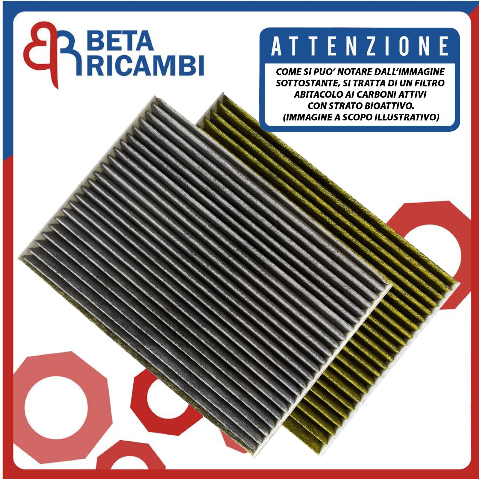FILTRO ARIA CLIMATIZZATORE CARBONI ATTIVI PER ABARTH - FIAT 500 312 Panda 169 Lancia Ypsilon 312 Ford Ka Ru8 77366065 46723321 - Foto 2
