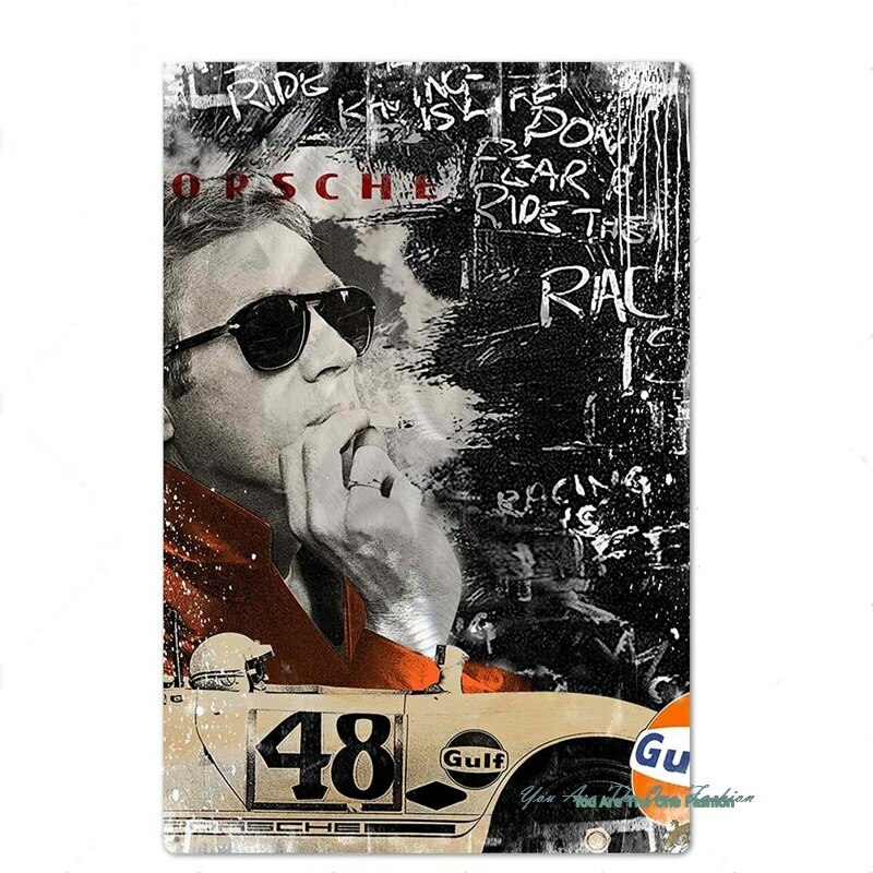 Tableau Steve McQueen 24H du Mans 50x70 cm pour supprimer les murs vides