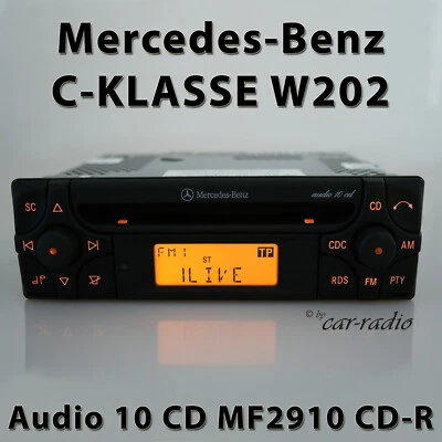 Original Mercedes W202 Radio Audio 10 CD MF2910 CD-R C-Klasse S202 Autoradio RDS - Bild 1 von 4