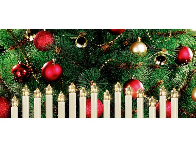 Bougies LED sans fil sapin Noël à minuterie, éclairage blanc chaud télécommandé 15 pcs