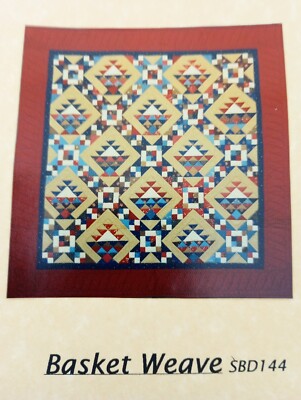 BASKET WEAVE Pieced Wall Lap Throw Baby Quilt Pattern by Sagebud 64'' Sq