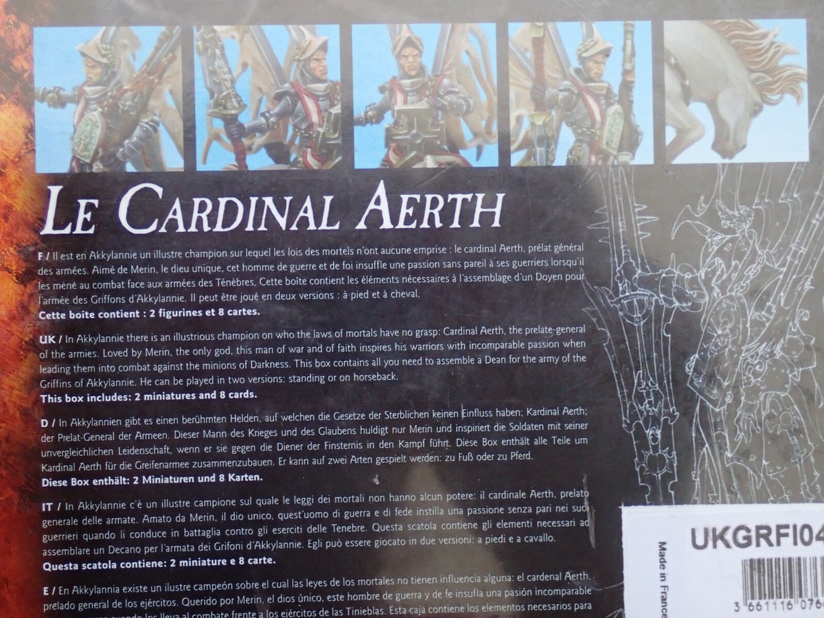 Figurine Rackham Confrontation - Griffins/Griffons Aerth Cardinal - Version Espagnole (Neuf)