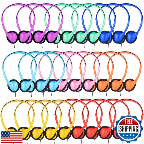 YFSFQS 18 Pack Classroom Kids Headphones Bulk for School Students Children Te