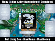 Authentic Unlocked Pokemon Black - All 649 Legal Shiny, All Items, Max Money DS