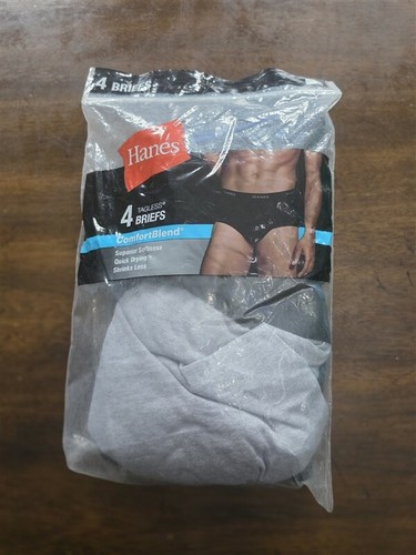 NWTD Hanes M ComfortBlend Tagless Briefs underwear 4PR 124868