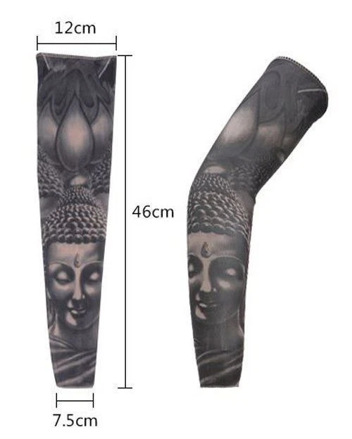 Tattoo Sleeve Sun UV Protect Stretch Arm Cover Cycling Driving Costume Dress - image 2 of 4