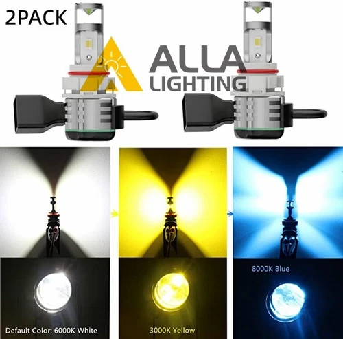 3-Color Switchback LED Fog Light Bulbs,DRL Bulbs,5202 LED Bulbs,White Yellow Blu