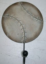 BASEBALL Zimmer Motiv Wand Haken Mantel Mütze Schlafzimmer Sport Metall Kinder Jungen