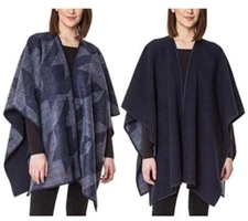 Women's IKE BEHAR Reversible Fashion Wrap Shawl ONE SIZE D15