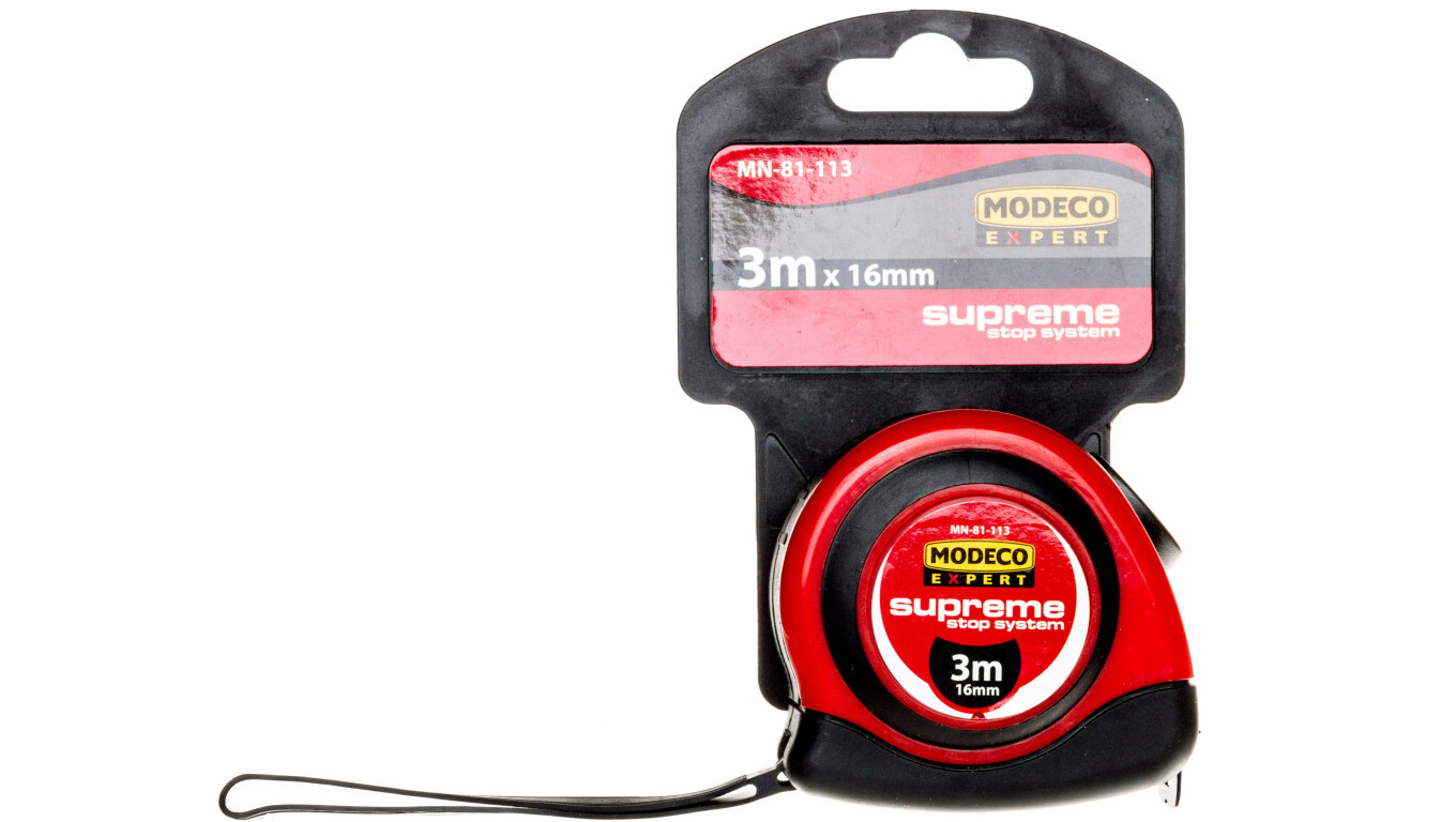 Rolling tape measure 3m x 16mm steel SUPREME MN-81-113 /T2UK