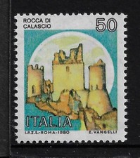 1991 italia repubblica Castelli £. 50 Con millesimo 1980 MNH