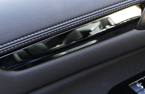 Fit For Mazda CX-5 CX5 2017-2024 Black Steel Car Inner Door Panel Strip Trim 4X - Picture 7 of 14