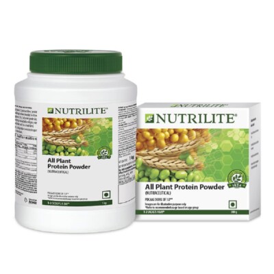 Nutrilite All Plant Protein powder 1kg sourced from tri-blend of