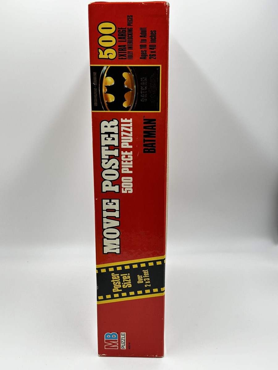 Vintage 1994 Milton Bradley Batman 500 Piece Movie Poster Jigsaw
