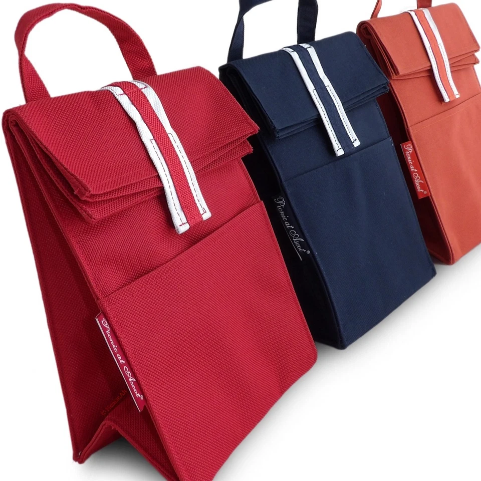 Bolsa de almuerzo aislada de lona resistente a prueba de fugas Foto 2 de 4