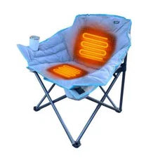 SHFT Outdoors Club Padded Portable Heated Camping Chair w/ 3 Heating Levels