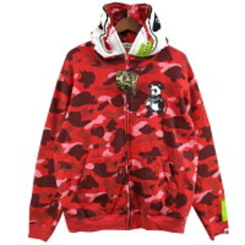 A BATHING APE (BAPE) Felpa con cappuccio Bape OG Vintage 15° Anniversario Pharrell Red Camo Panda M Nigo Epoca Rara