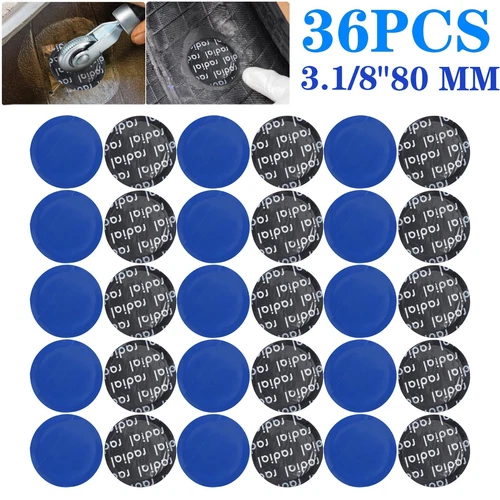 36 Pieces Radial Repair Round Tire Patch Large 3.1/8" - 80 MM Superior Quality - Picture 1 of 9